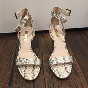 Snake-skin print heels